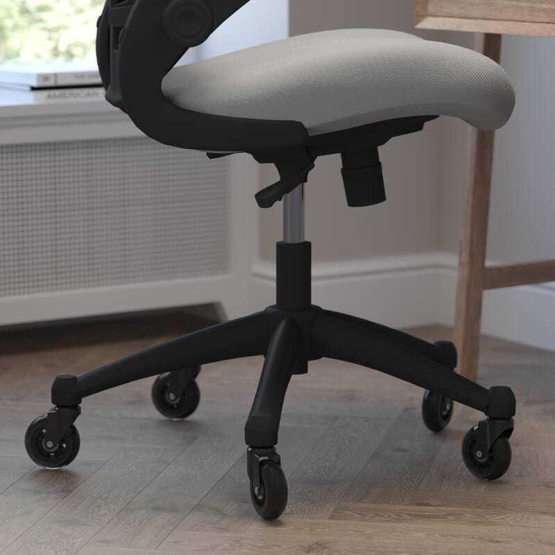 Ergonomic Swivel Task Chair with Roller Wheels & Flip Up Arms