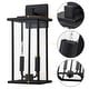 preview thumbnail 4 of 7, C Cattleya 2 Pack Classic Matte Black Outdoor Wall Lantern with Clear Glass Shade