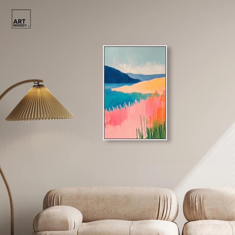 Meadow Meets the Sea Canvas by Art Remedy