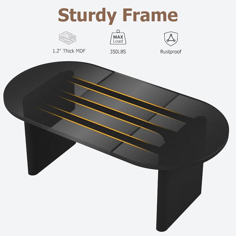 70.8 Inch Oval Kitchen Dining Room Table for 6-8 People Kitchen, Living Room, Office