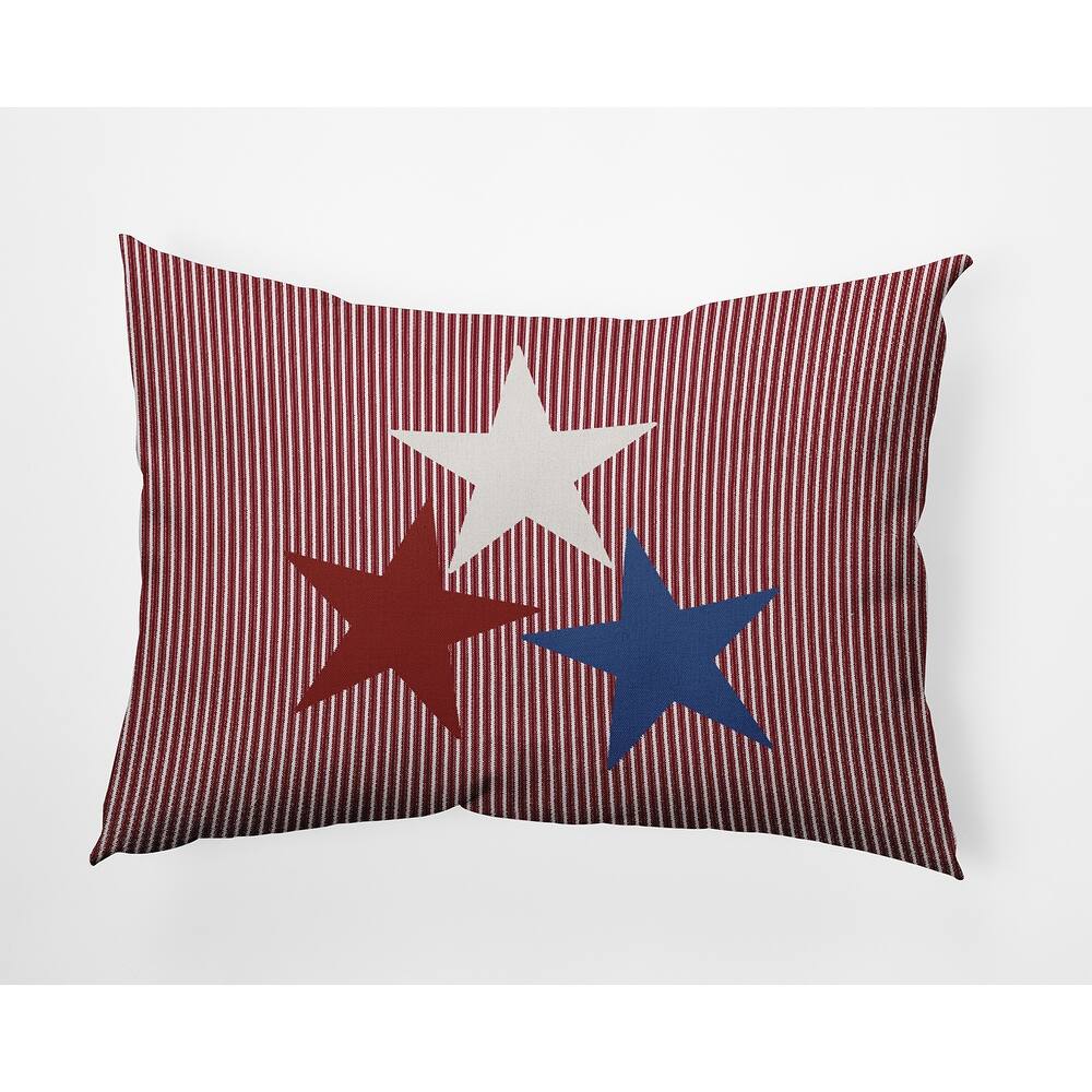 July 4th USA Colors Indoor/Outdoor Throw Pillow