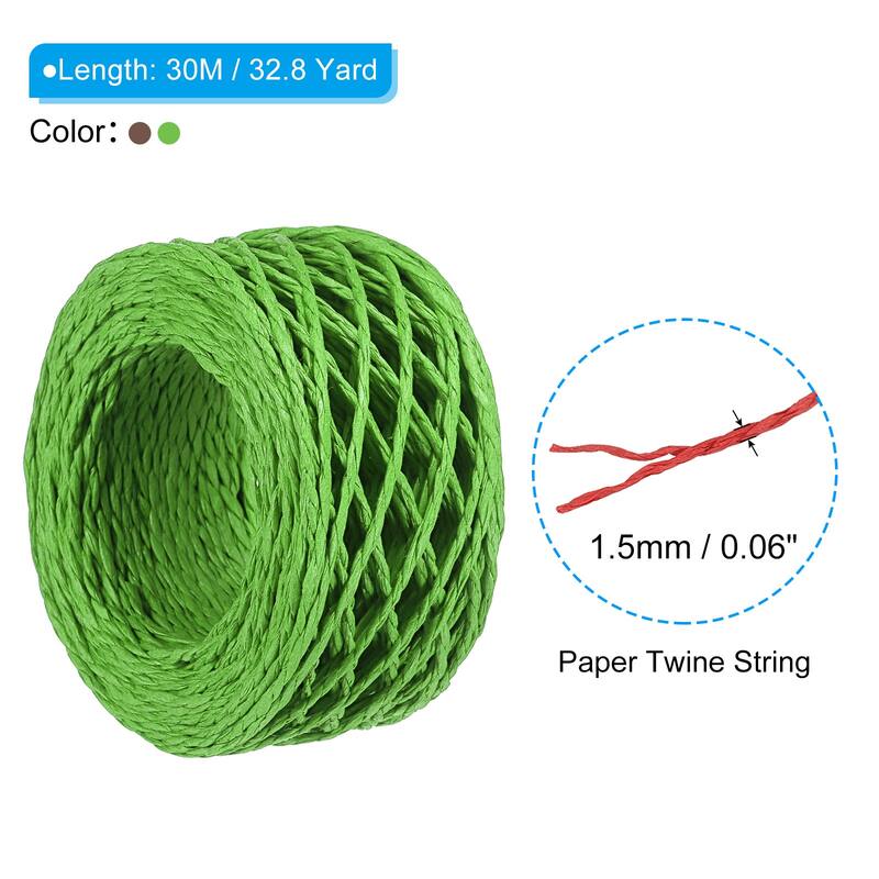 4 Rolls Raffia Ribbon, Paper Twine String