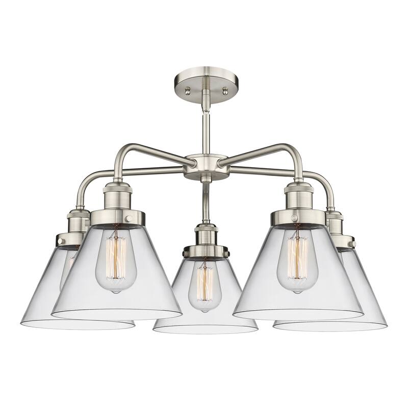 Innovations Lighting Cone - 5 Light 26" Stem Hung Chandelier