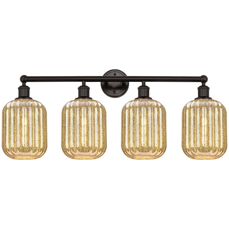 Innovations Lighting Endless Possibilities Edison - Preston - 4 Light 34" Jar Shade Bath Vanity Light - Mercury/Oil Rubbed Bronze