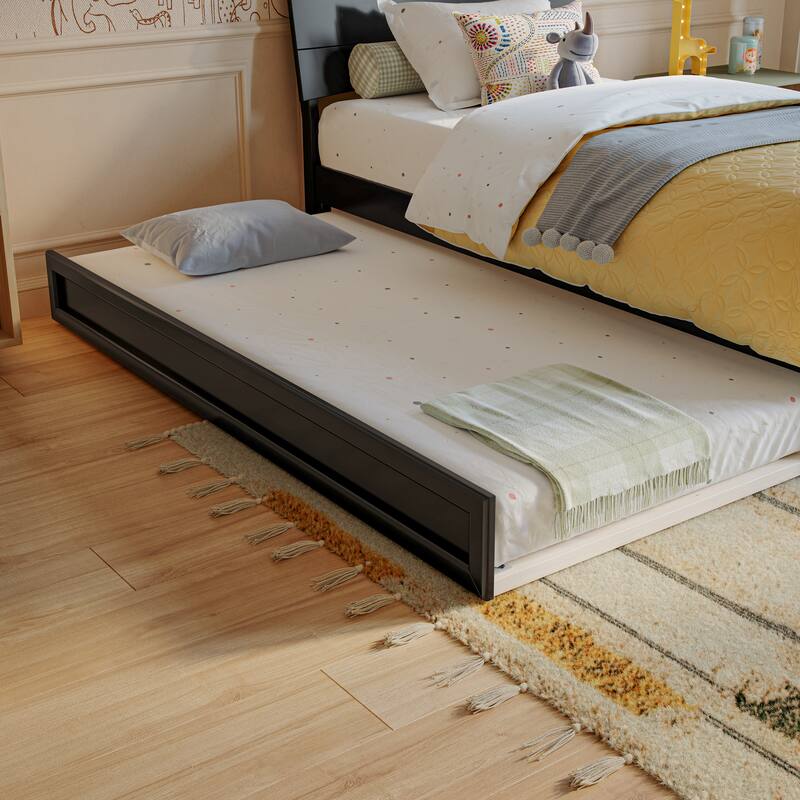Phoenix Wood Platform Bed with Trundle