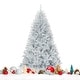 preview thumbnail 2 of 4, 6 Ft Artificial Christmas Tree Silver Tinsel Hinged Tree for Holiday