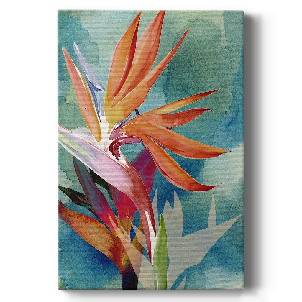 Vivid Birds of Paradise II Premium Gallery Wrapped Canvas - Ready to Hang