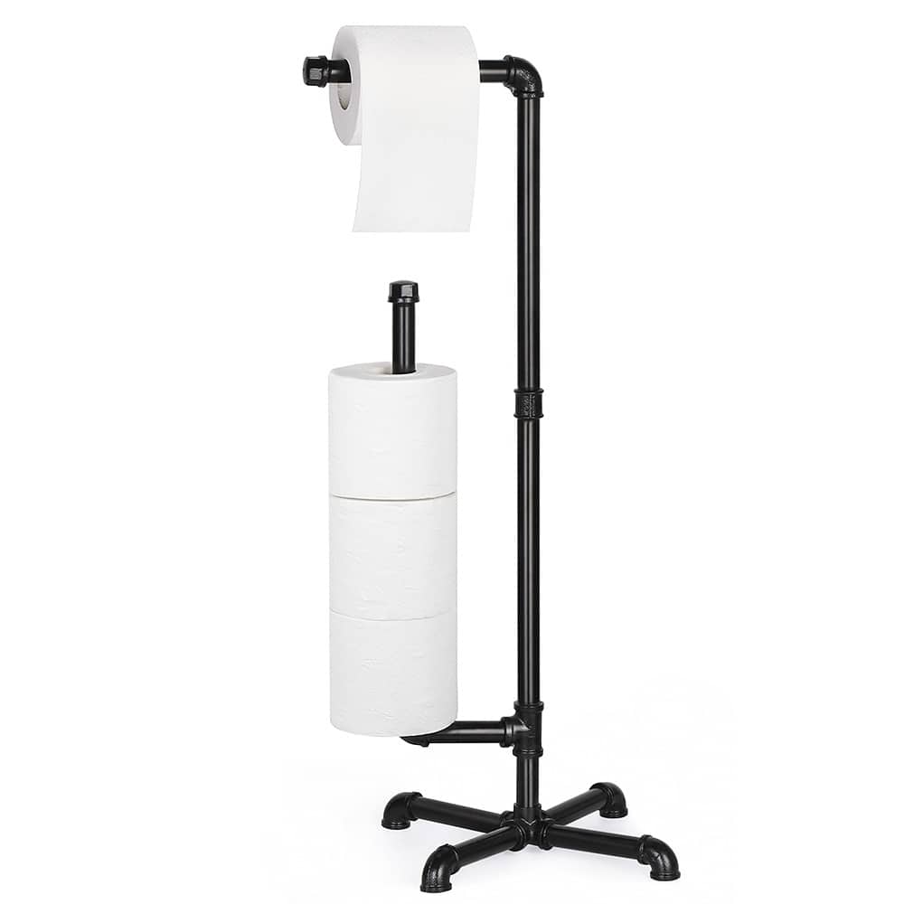 Free Standing Tissue Paper Roll Holder, Industrial Cast Iron Pipe