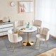 preview thumbnail 3 of 23, Modern dining chair(set of 2 ) with iron tube legs, comfortable backrest, suitable for dining room, living room, cafe