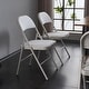 preview thumbnail 8 of 9, Elegant Foldable Iron & PVC Chairs for Convention & Exhibition White