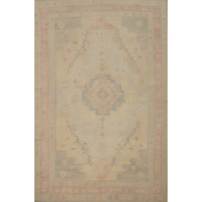 Hand Woven Oriental 100% Wool Carpet Southwestern Tribal Beige & Ivories Kilim Area Rug - 11' 10'' X 8' 9''