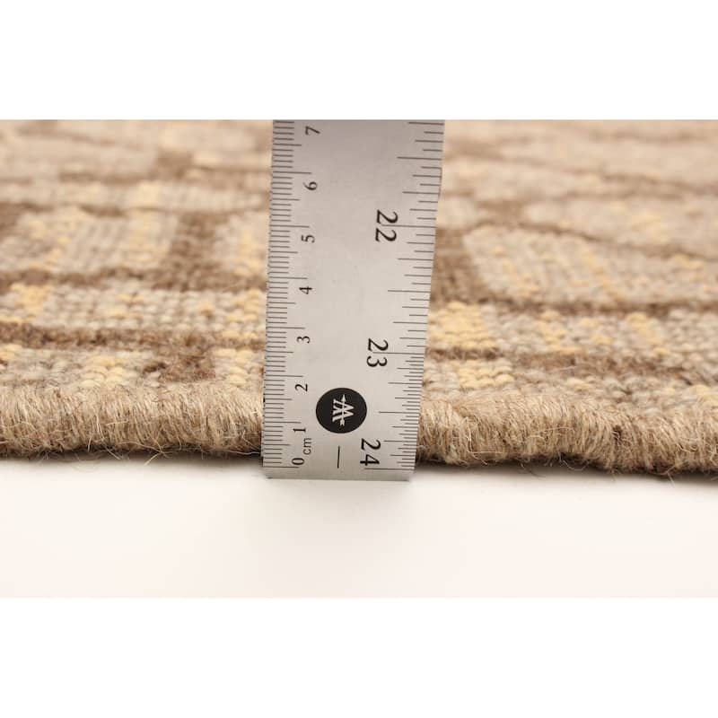 ECARPETGALLERY Flat-Weave Ankara FW Taupe Wool Tapestry Kilim - 4'9 x 6'5