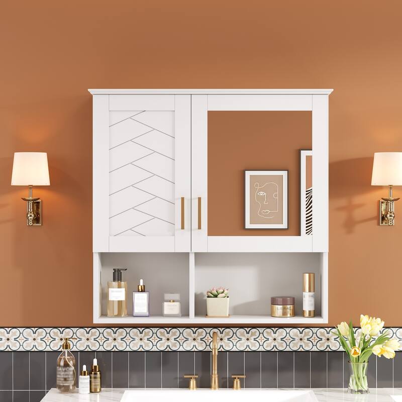 2-in-1 Bathroom Mirror Cabinet