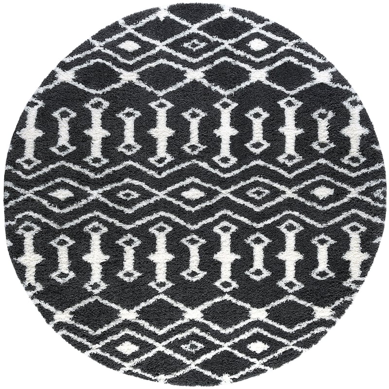 Joy Shag Mediterranean Geometric Indoor Area Rug