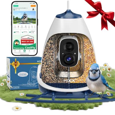 Smart Solar Bird Feeder with 2K Camera and Dual Chambers