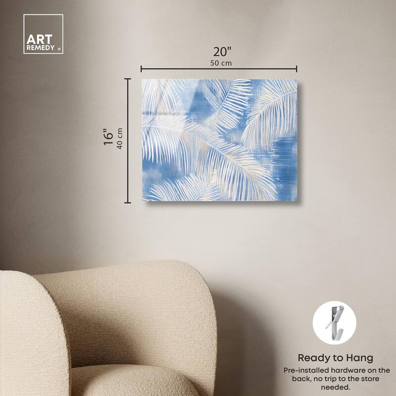 Sky Palm Silhouettes Acrylic by Art Remedy, Ready to Hang