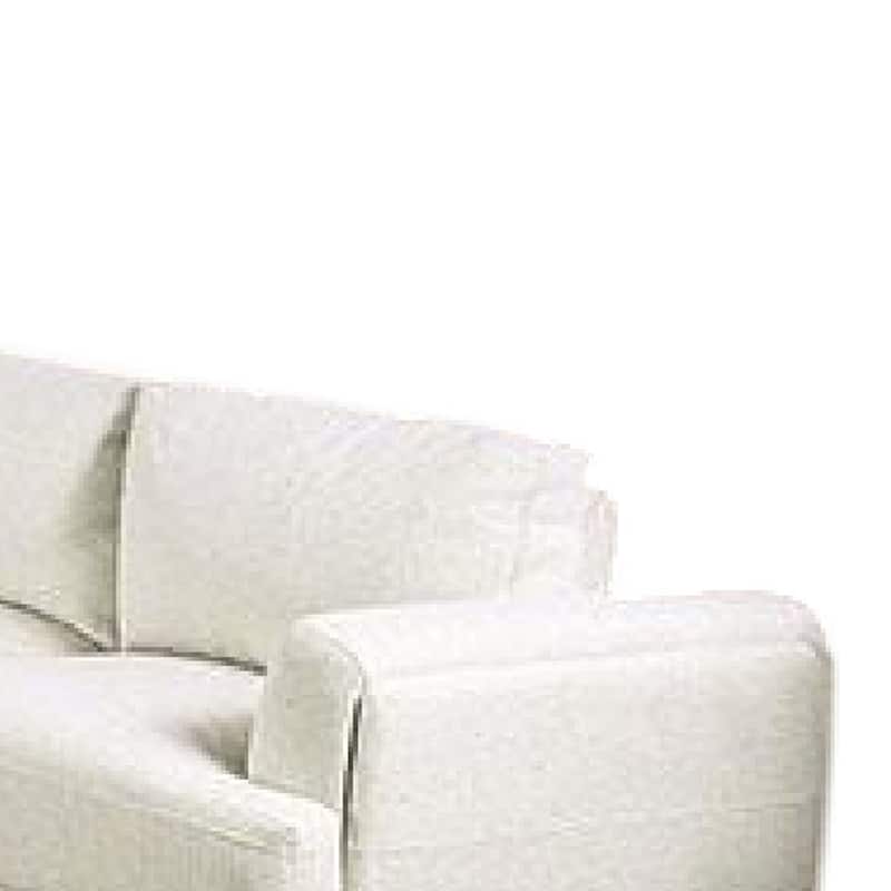 Batty J Sectional Chaise Sofa, Beige Chenille, 147 Inch, Adjustable