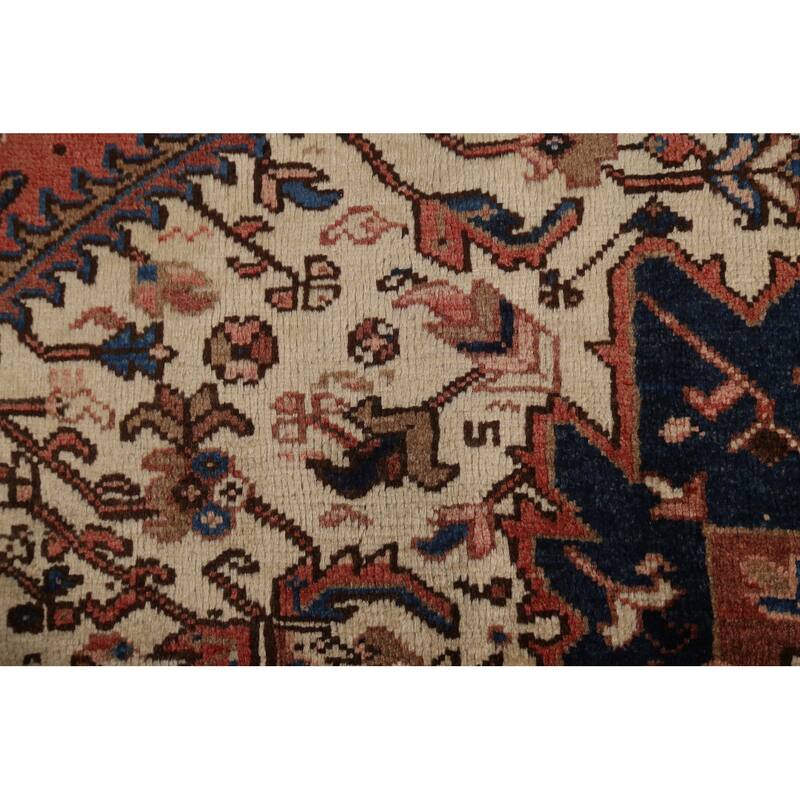Traditional Vegetable Dye Heriz Persian Area Rug Wool Hand-knotted - 7'0" x 9'7"