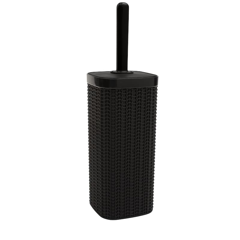 Bath Bliss Sailor Knot Toilet Brush in Matte Black - 4.5"x 4.5"x 15.55"