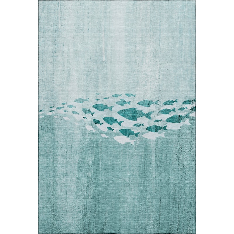 Premium Washable Super Modern Fish Soft Mayfield Rug