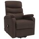 preview thumbnail 3 of 6, vidaXL Power Lift Massage Recliner Brown Fabric - 28.7" x 35.6" x 40.4"