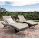 Option grey wicker with textured beige cushion