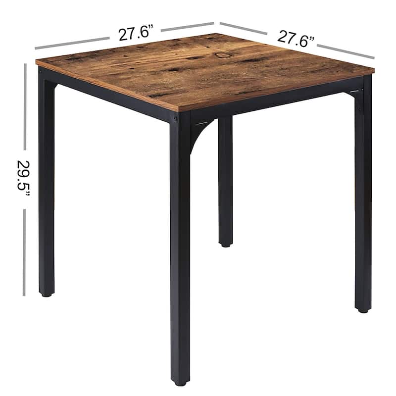 VEIKOUS 27.6''W Square Industrial Kitchen Dining Table