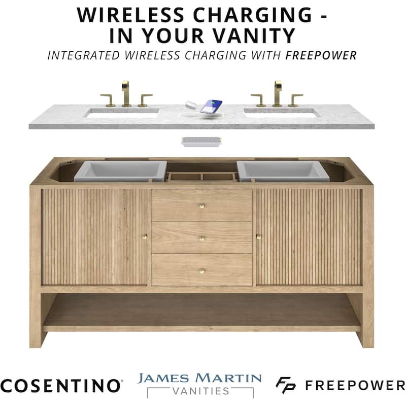 James Martin Vanities 620-V72-FEJP Portland 72" Free Standing Double