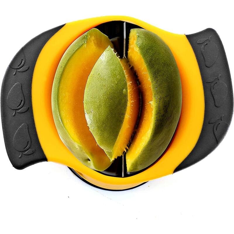 Norpro Grip-EZ 2-Section Stainless Steel Mango Slicer - Orange