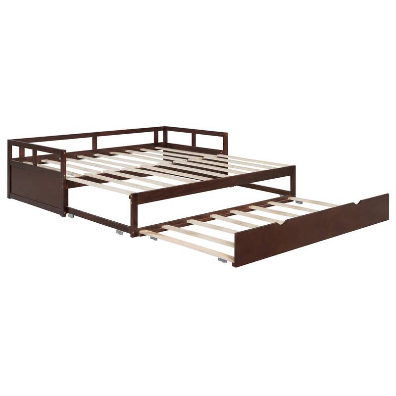 Roomfitters Twin Extending Daybed with Pull-Out Trundle, Expands to King Size