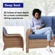 preview thumbnail 39 of 58, Gymojoy Outdoor High-back Wicker Loveseat Sofa For Home Garden