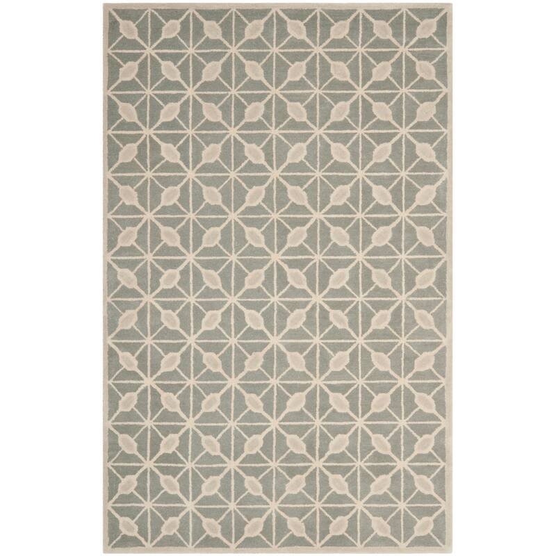 SAFAVIEH Handmade Rozsi Modern Wool Rug - 4' x 6' - Dark Grey/Taupe