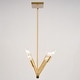 preview thumbnail 10 of 9, Warwick 10L Brass Contemporary Linear Chandelier Island Pendant Light Fixture - 32.25-in W x 16.25-in H x 8-in D