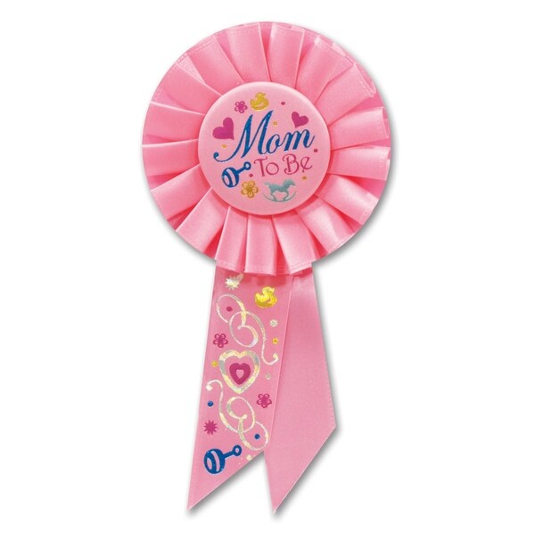 Baby Shower Badge Baby naming day Vintage Style Mum To Be Rosette