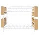 preview thumbnail 4 of 28, Full Over Full Metal Bunk Bed with Ladder, Full-Length Guardrail, Storage Shelves, No Box Spring Needed, Easy Assembly, White