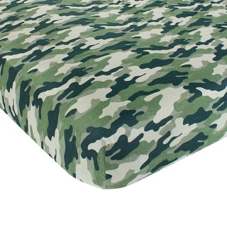 Hudson Baby Cotton Fitted Crib Sheet, Camo, One Size - Camo - One Size