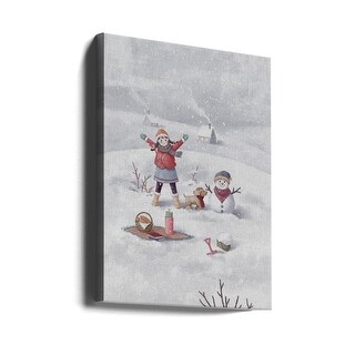 "Winter Girl" Wrapped Canvas Wall Art