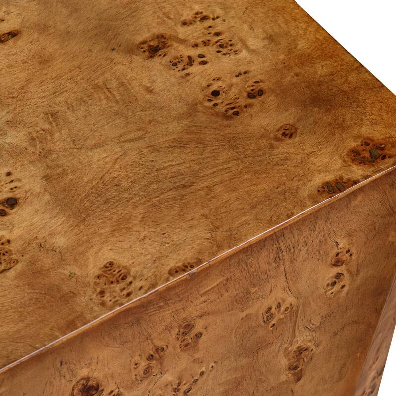 Geometric Wooden Accent Table - 24" - Brown