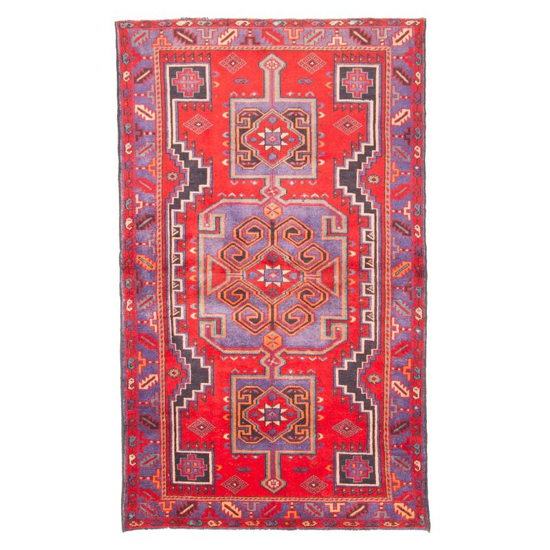 ECARPETGALLERY Hand-knotted Konya Anatolian Red Wool Rug - 3'11 x 6'8