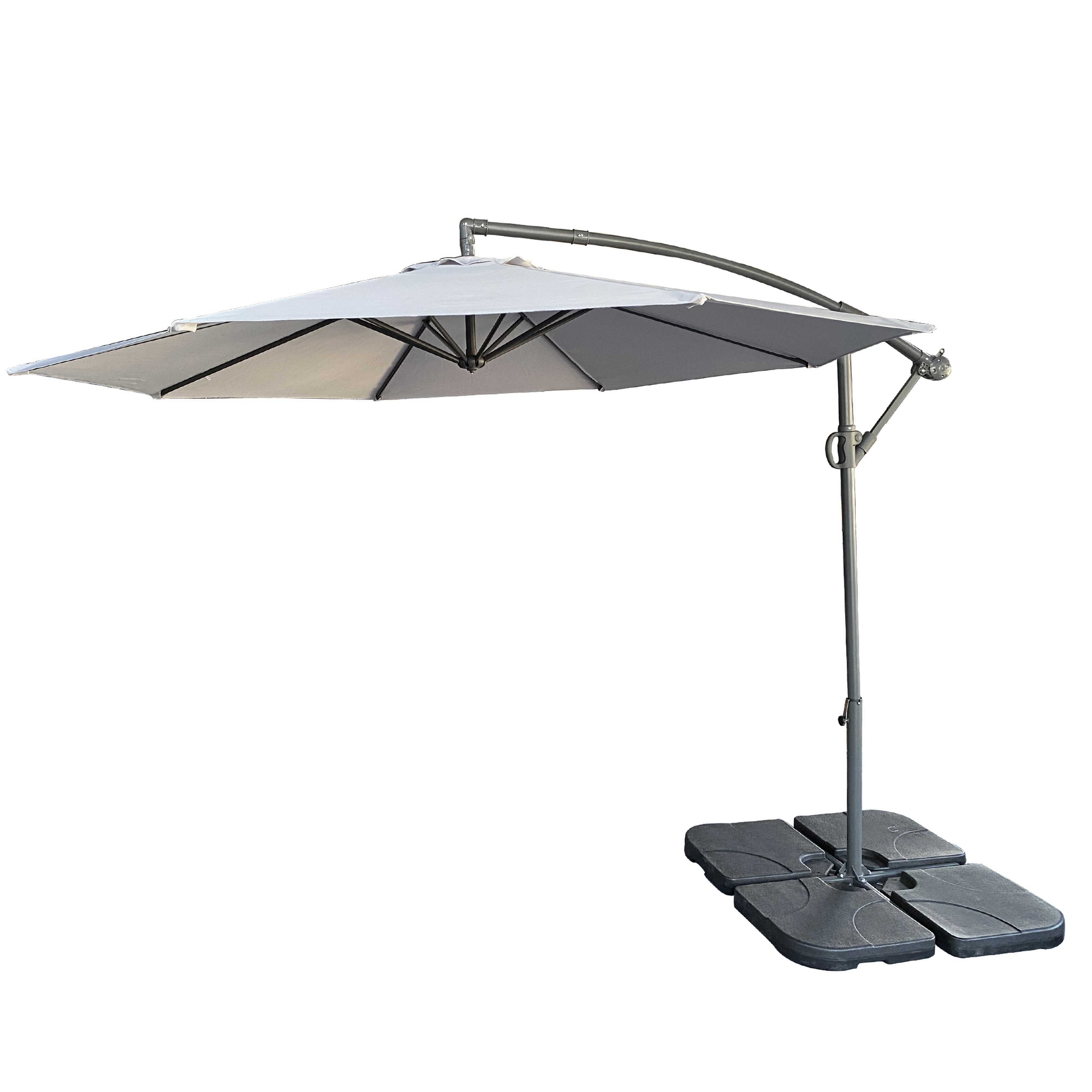10ft Patio Umbrella - Offset Hanging Cantilever Patio Outdoor Market Umbrella Protection with Easy Tilt Adjustment and Crank