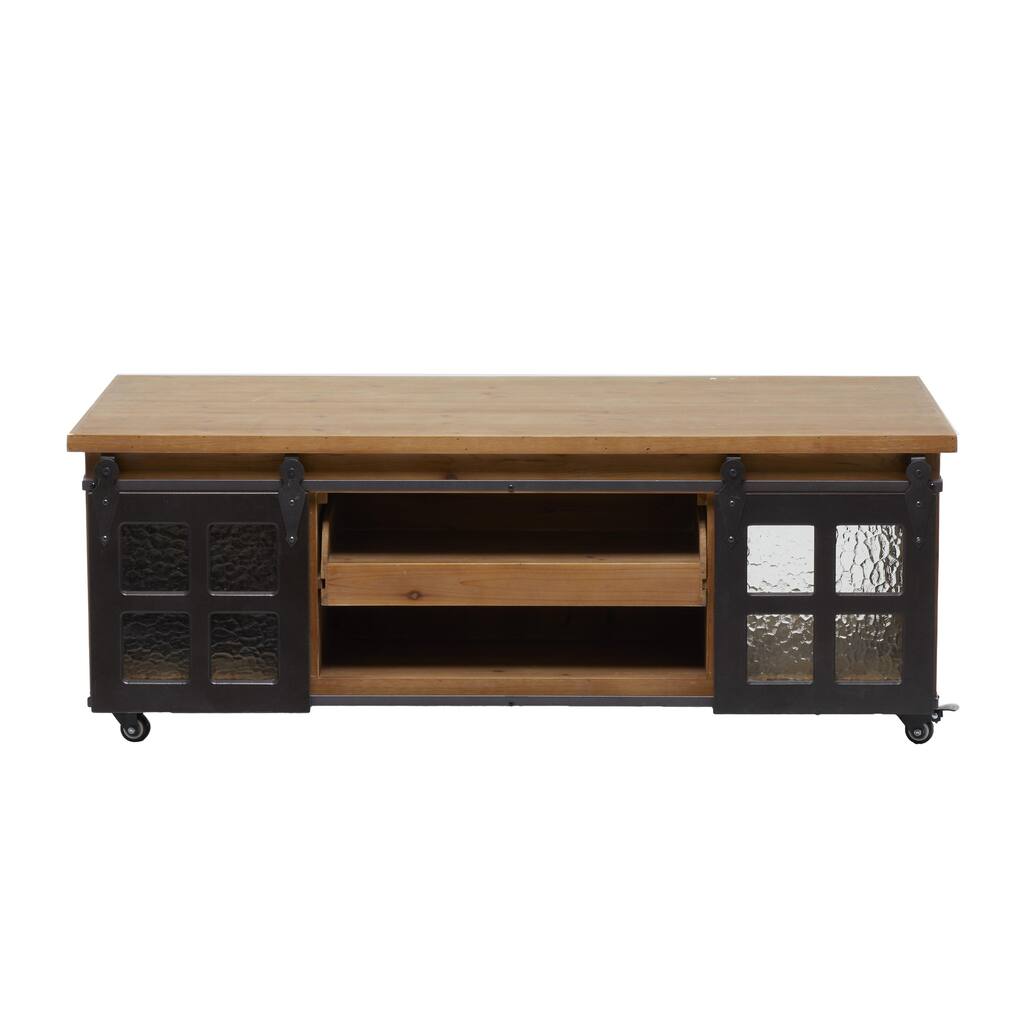 Wood Coffee Table - Brown - Roche River Decor