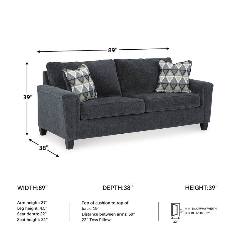 Signature Design by Ashley Abinger Sofa - 89" W x 38" D x 39" H