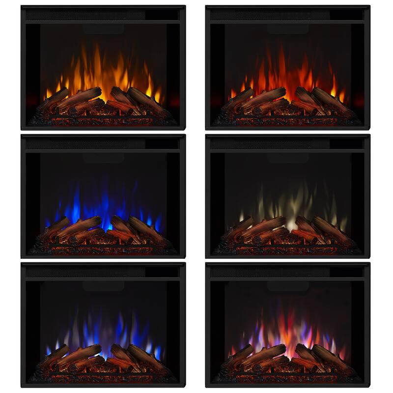 Manus 64" Grand Electric Fireplace in White by Real Flame - 64" L x 15.5" W x 47.75" H