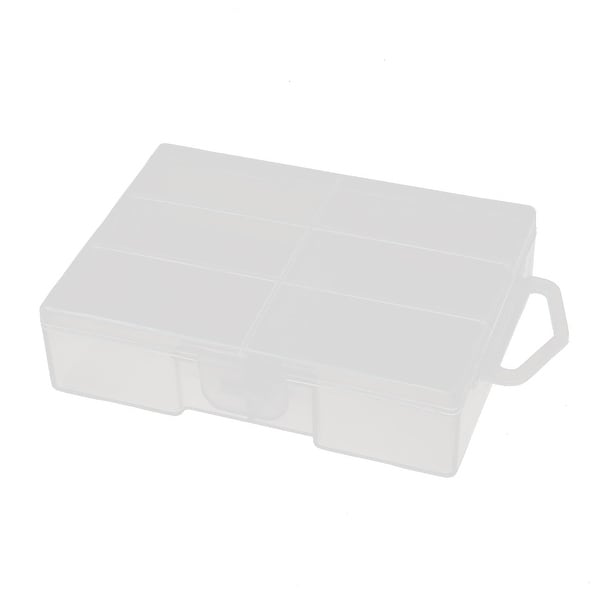 95mmx75mmx25mm Transparent Plastic Battery Box Holder Organizer for AA Batteries