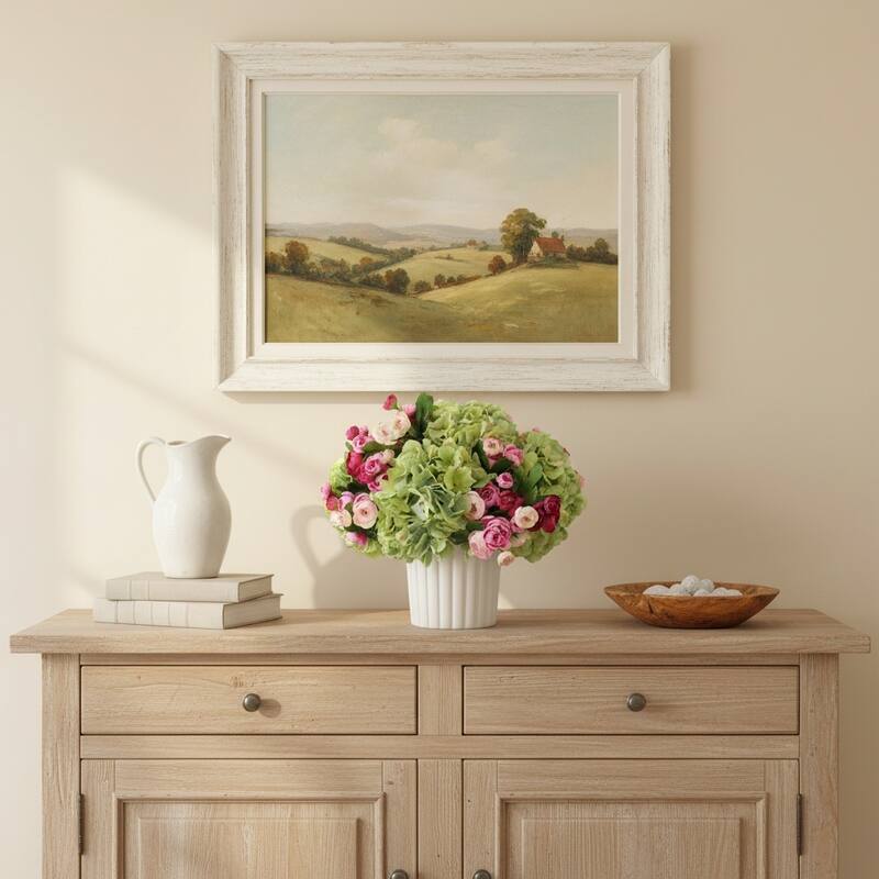 Floral Centerpiece with Hydrangeas and Ranunculus - 13