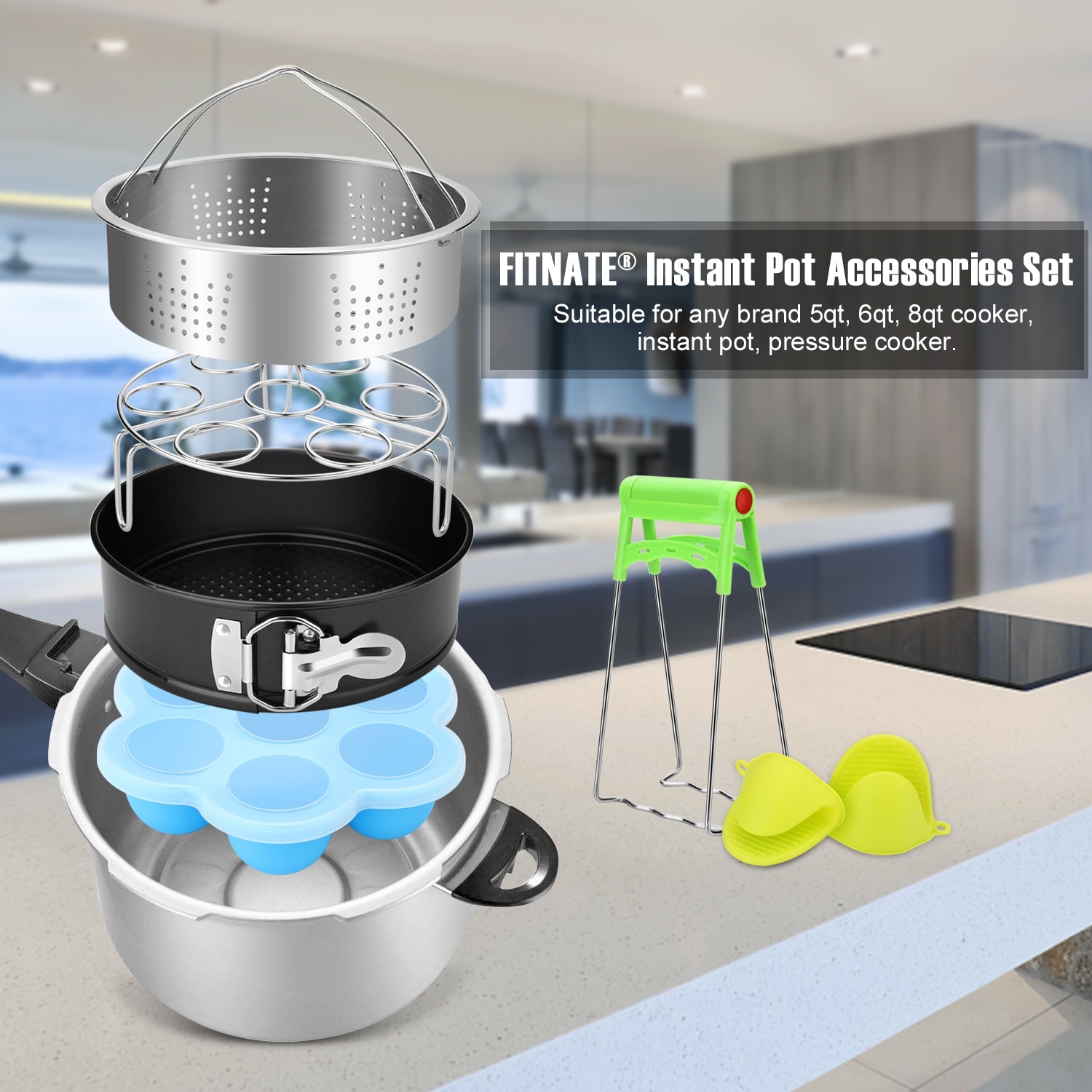 Steamer Cooking Set , 8x Instant Pot Accessories Set Steamer Basket for  Insta Pressure Cooker 5,6,8qt - Bed Bath & Beyond - 35096956