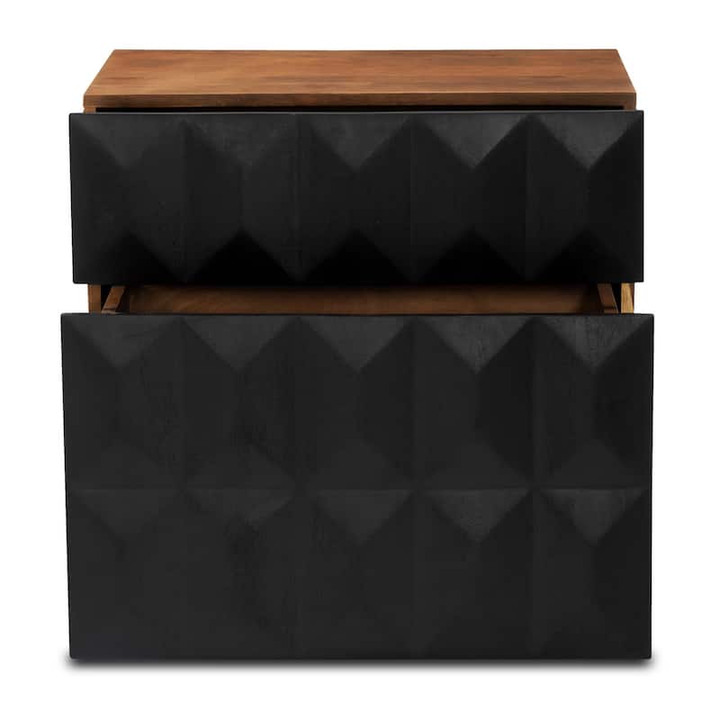 Poly & Bark Mango Wood Laso Nightstand