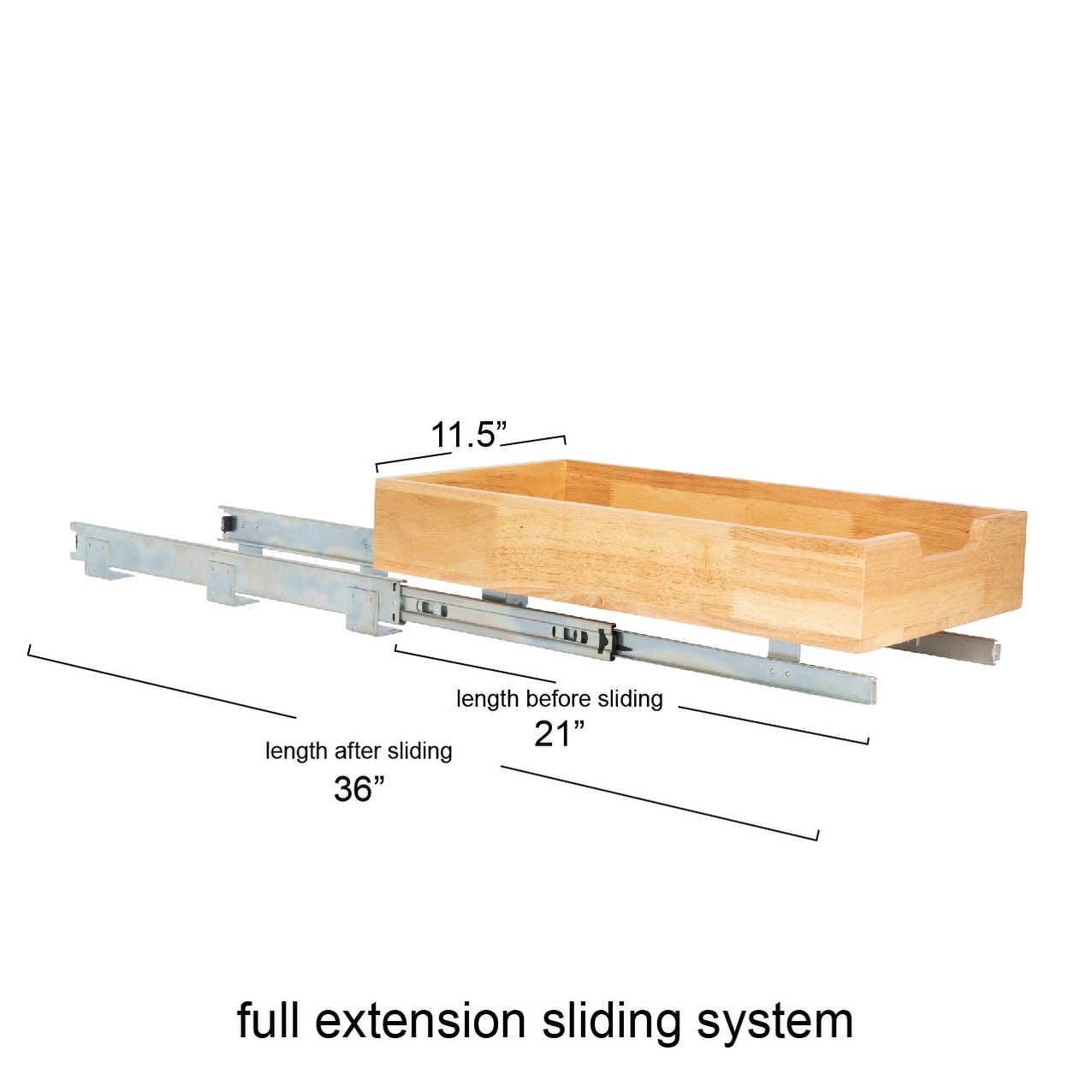 Household Essentials Glidez 11.5 Wood 2-Tier Sliding Cabinet Organizer