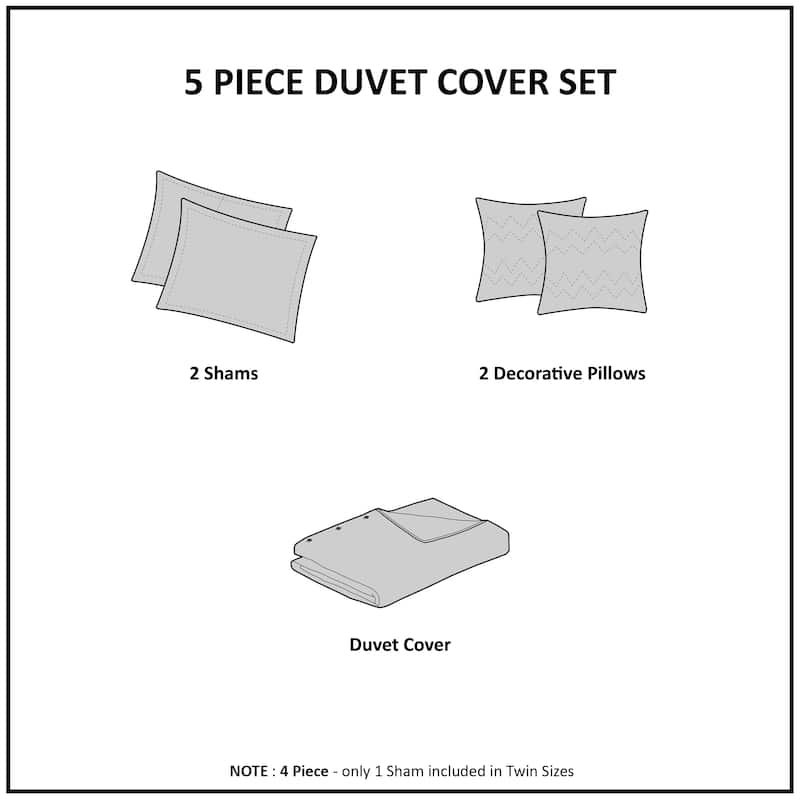 Intelligent Design Renee Black/ White Floral Print Duvet Cover Set