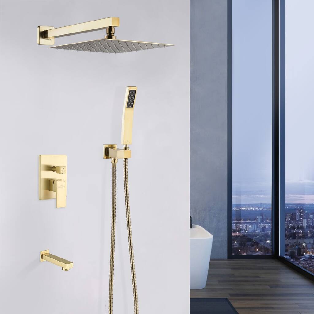 Proox 12 in.Shower Rainfall w/ Bath Tub Faucet Diviter
